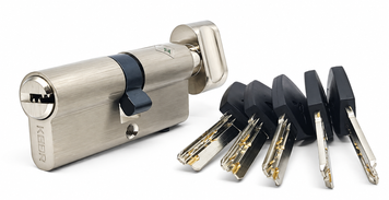 KEDR BRASS M80 ZCN циліндр 40&times;40Т мм ключ-вороток Матовий нікель BRASSM80ZC фото