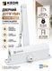 KEDR F062 (60&ndash;85 кг) &mdash; дверний дотягувач із фіксацією, білий F062 фото
