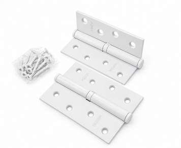 KEDR 100&times;75-White-L &mdash; врізна петля, матовий білий, ліва KEDR 100&times;75-L фото