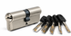KEDR BRASS M80 ZN циліндр 40&times;40 мм ключ-ключ Матовий нікель BRASSM80 фото